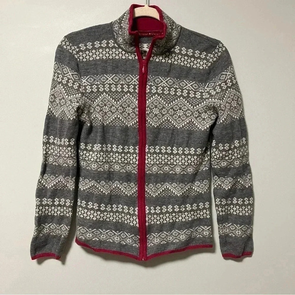 Krimson Klover 100% wool  full zip sweater - Picture 1 of 5